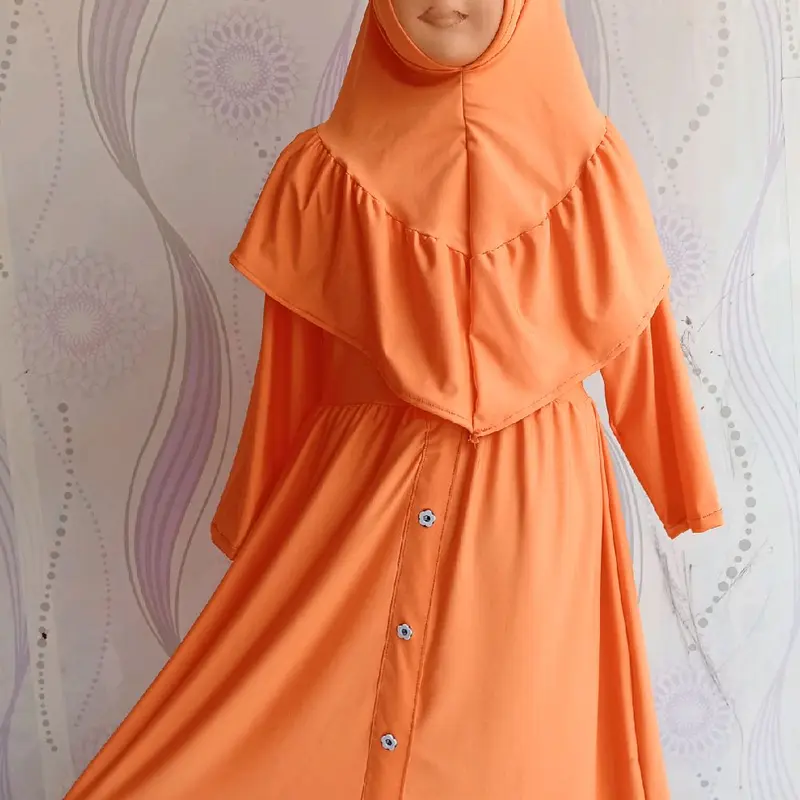 promo 100rb dapet 3 pcs gamis anak set hijab jersy Fashion 7