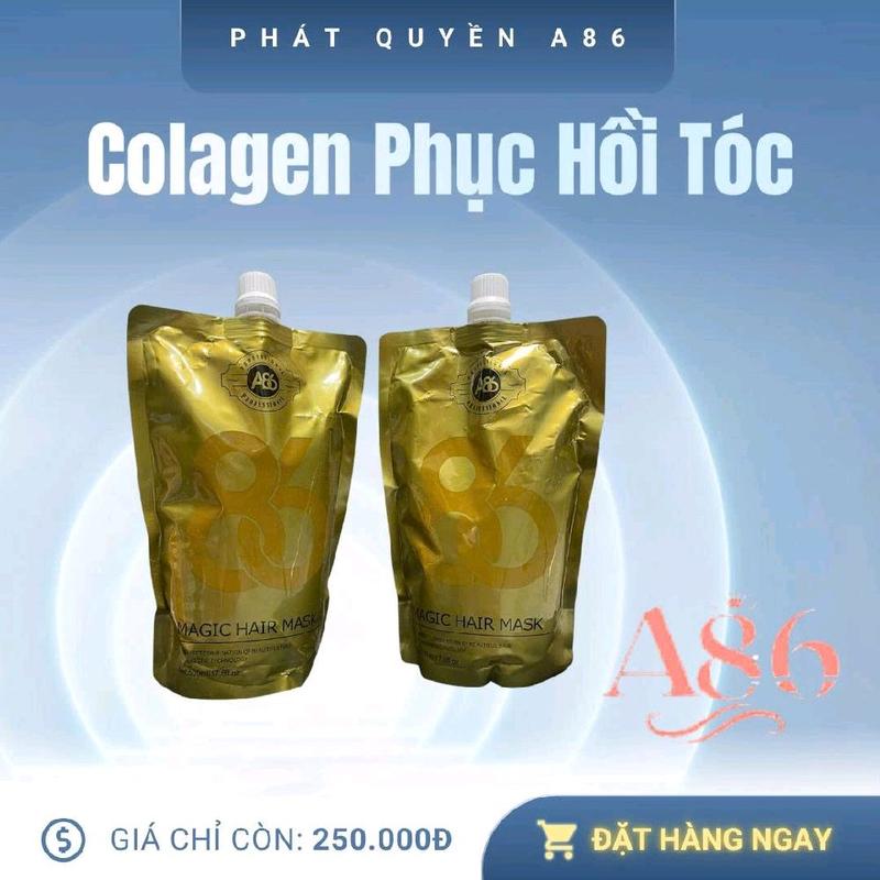  Hấp Colagen phục hồi tóc A86 500ml  chăm sóc tóc tại nhà + Tặng nón ủ lạnh 