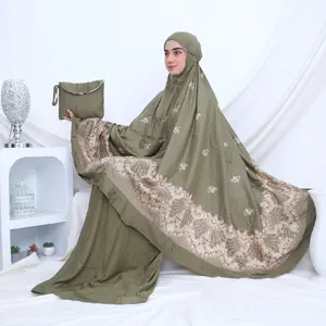Mukena Dewasa Nargis Atasan Bawahan Super Jumbo Kain Katun Rayon Motif Cabutan Pekalongan Terbaru Premium Variasi Traveling