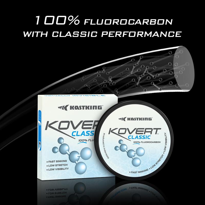 thumbnail image 2 of KastKing Kovert Xtreme 100% Fluorocarbon Fishing Line, Fishing Leader, Extreme Clarity, Fast 2 of 13