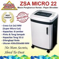 Gambar Mesin Penghancur Kertas, ZSA Micro 22, Paper Shredder, Cross Cut 2x2mm, Kapasitas 8 Lb, Heavy Duty, Garansi Resmi, Official Store - ZSA Micro 22 dari Taruna Jaya International Kota Administrasi Jakarta Utara 1 Tokopedia