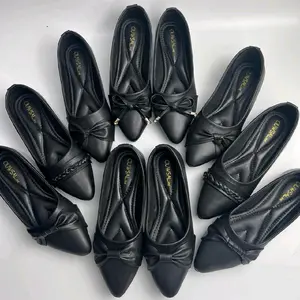 CIUWSAL SEPATU WANITA FLATSHOES/ FLATSHOES WANITA EMPUK SOL KARET Kerja Hitam