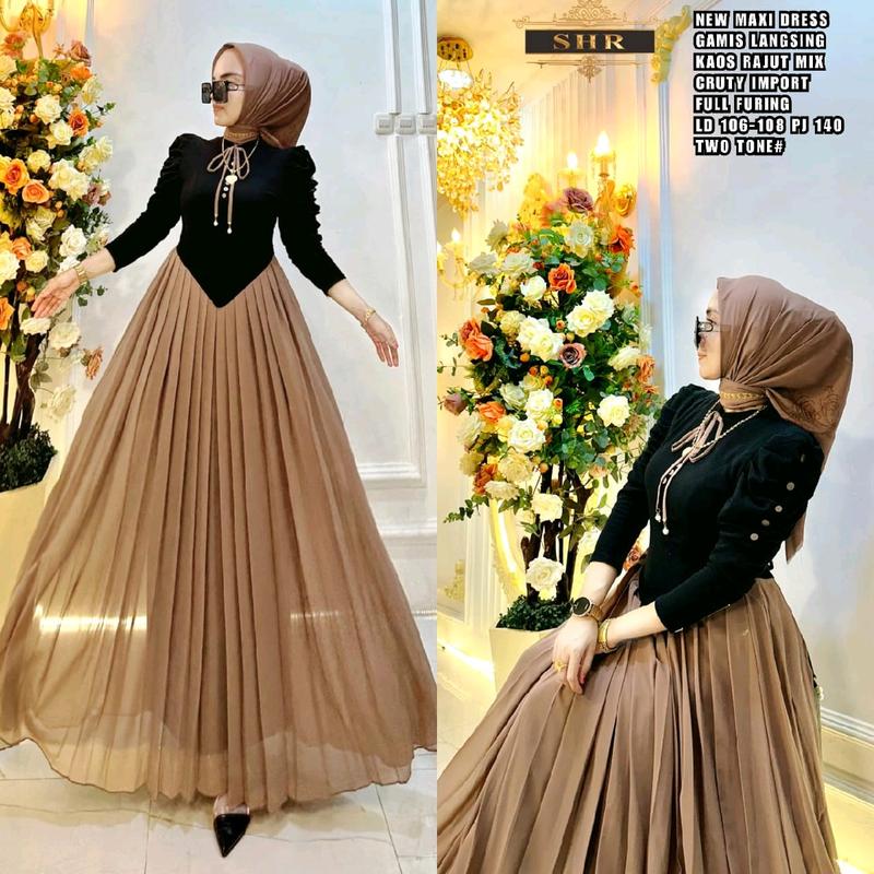 new maxi dress gamis langsing awet muda by shr premium 0