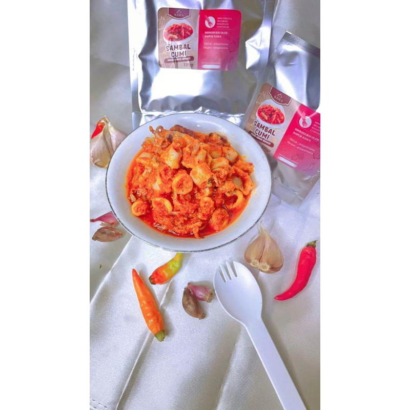 SAMBAL SAMBEL CUMI CAKALANG PETE CABE IJO TERI BALADO EBI KEMASAN 130gram 4