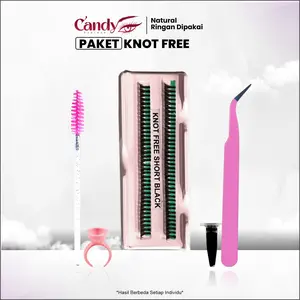 Candy Eyelash PAKET HEMAT MINI KNOT FREE EXTRA LENTIK SHORT DAN MEDIUM Bulumata Waterproof Tahan Air dan Nyaman Dipakai