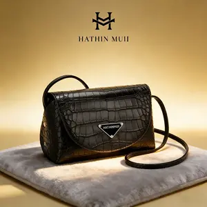 HathinMuii - HMU5158 - Tas Selempang Wanita Fashion Tas Bahu Shoulder bag  Croco Leather Slingbag