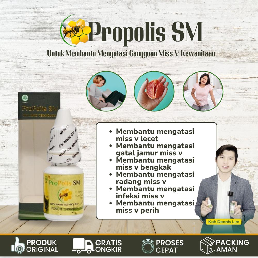 Propolis SM Herbal Cair Untuk Miss V Lecet Isi 6 ml obat  gatal Kewanitaan Keputihan
