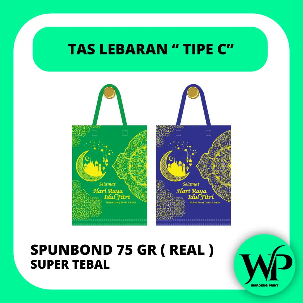Tas Bingkisan Parcel 75gr Type C | Spunbond Lebaran idhul Fitri 1446 Hijriah 2025