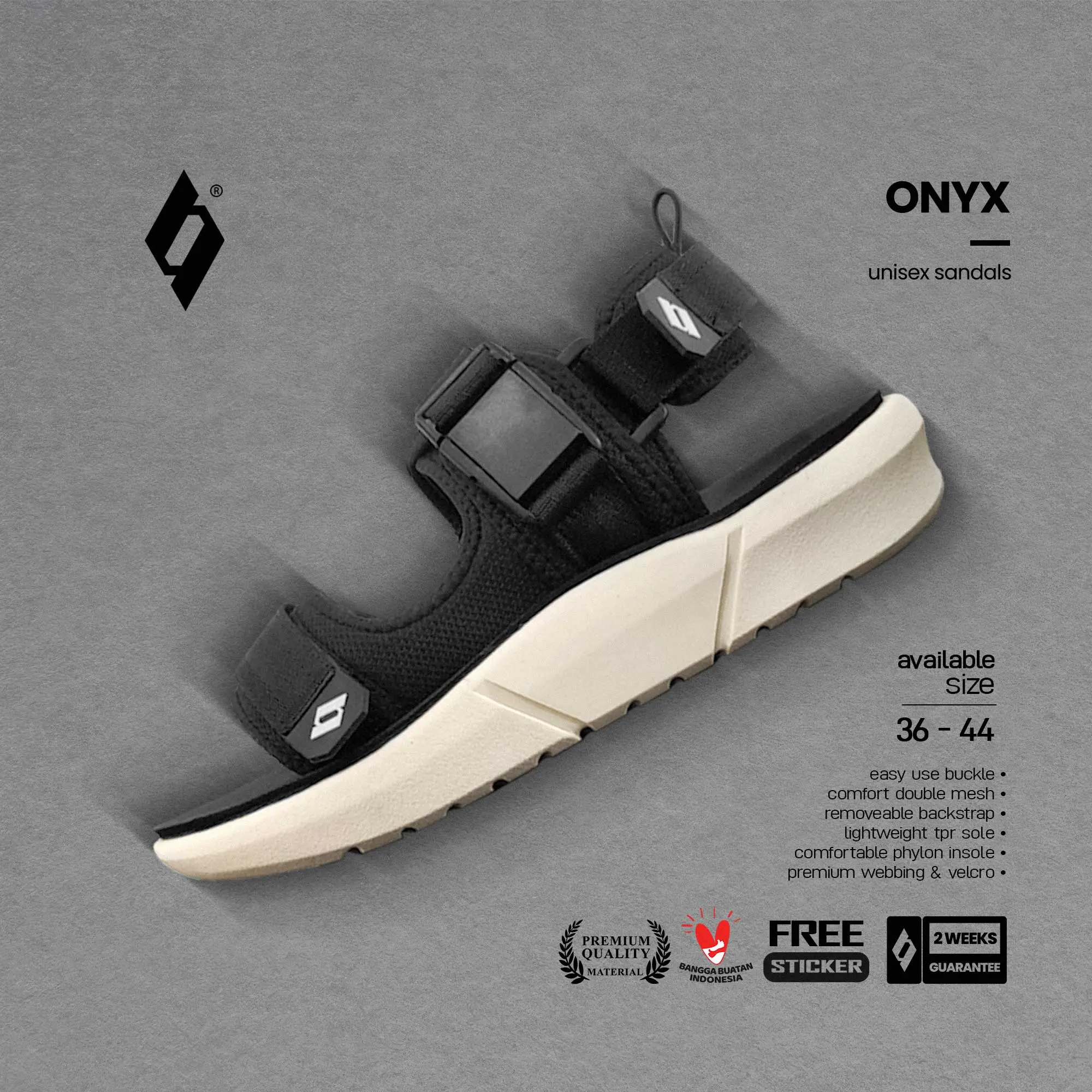 SIXTYNINE PROJECT - Onyx - Sandal Pria Wanita