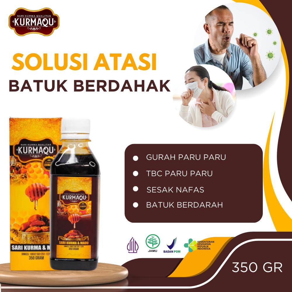 KurmaQu - Gurah Paru, Gatal Tenggorokan, Herbal Batuk Rejan, Batuk Berdarah, Batuk Berdahak Dan Kering Isi 350 Gram