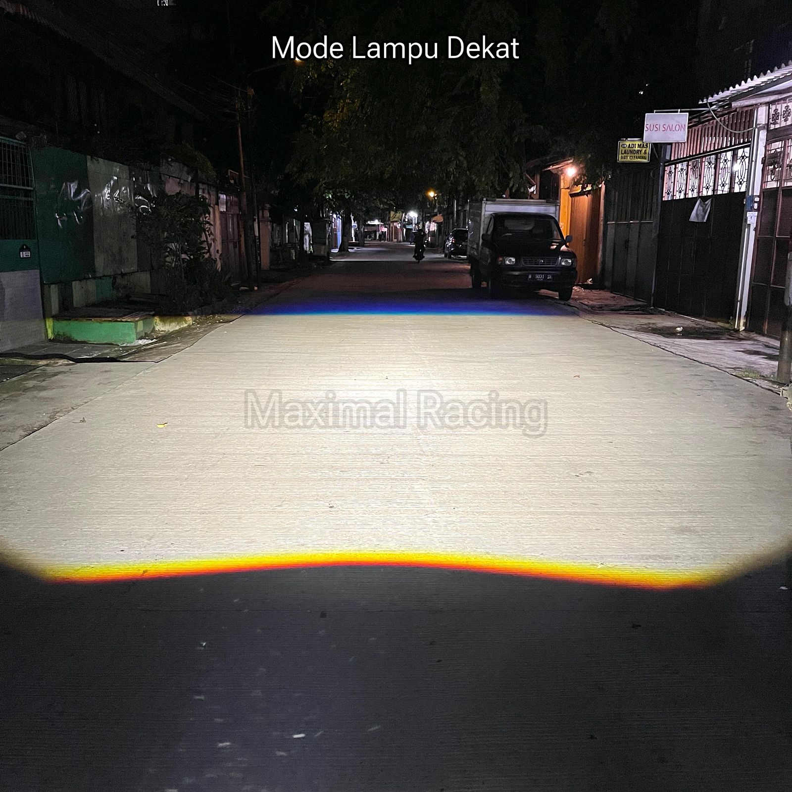 Epic Racing E89X Lampu Tembak Biled 3 Mata Blue Lens 85 Watt Sorot Kabut Super Terang Motor Mobil