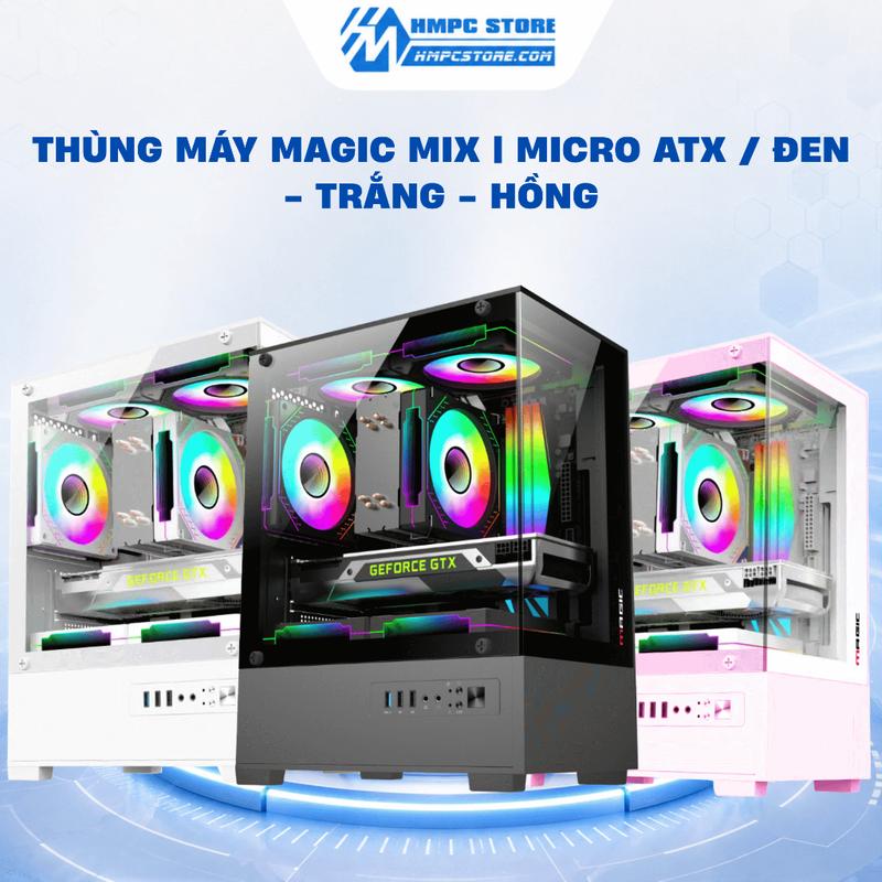 Case giá rẻ - Thùng máy Magic MIX | Micro ATX / Đen - Trắng - Hồng
