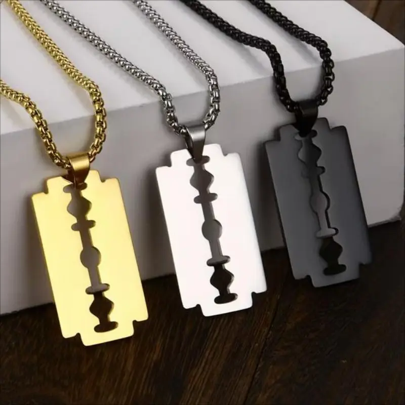 Personalized Punk Trendy Blade Necklace with Blade Pendant