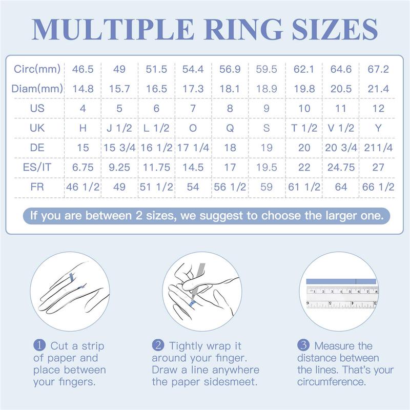 Product Introduction of Nhẫn Bạc Sterling 925, Bamoer, Dành Cho Nữ, Đính Đá Zircon Màu Hồng Và Xanh Dương, Phong Cách 0