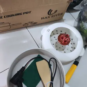 [cod]HAN RIVER panci listrik serbaguna 2L HRDZG06 Kompor listrik pintar Pelajar/panci listrik/Asrama/Perjalanan Bisnis -hijau