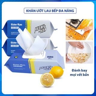 Gói 80 Khăn ướt lau bếp đa năng JYoohome Giấy lau bàn bếp bát đĩa cốc chén cọ rửa đa năng an toàn