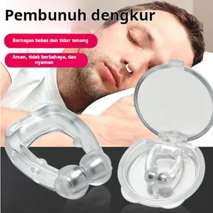 【COD】Klip hidung anti mendengkur magnetik untuk pria, alat anti mendengkur, klip hidung bernapas untuk tidur