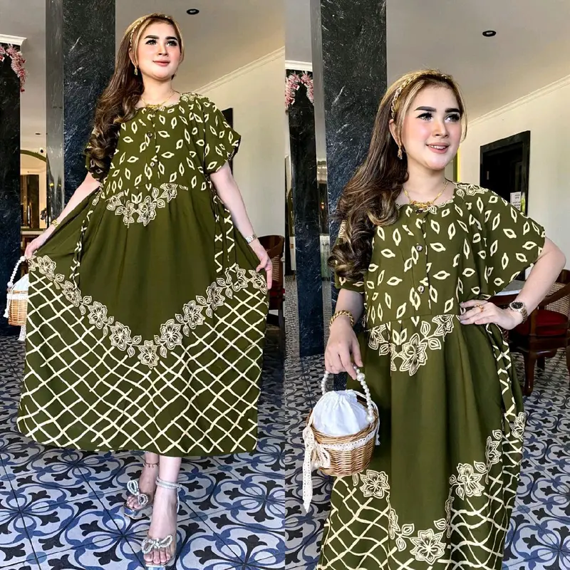 Daster Chibi Viral Daster Rayon Premium Daster Kekinian Daster Jumbo Busui Kancing Lembut Nyaman Menyusui 2