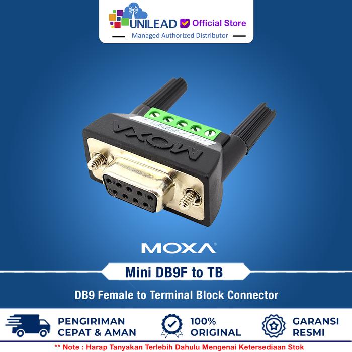 Gambar Moxa Mini DB9F-to-TB - DB9 female to terminal block connector dari Unilead Indojaya Kota Administrasi Jakarta Barat Tokopedia
