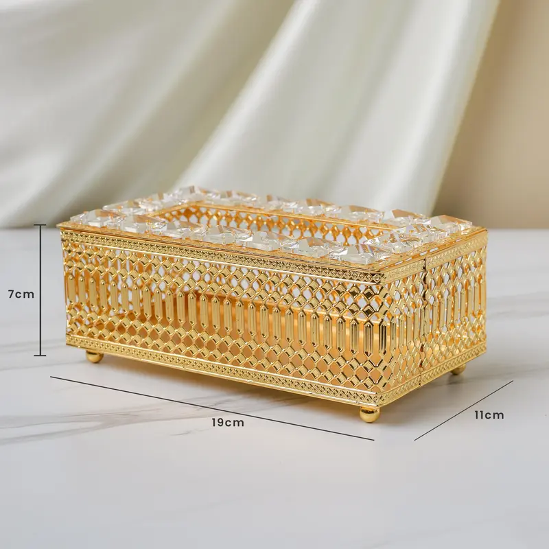 Nexxio Tempat Tisu Kristal / Tempat Tessue/ Kotak Tissue / Kristal Kotak Tissue Mewah / Tissue Box 7