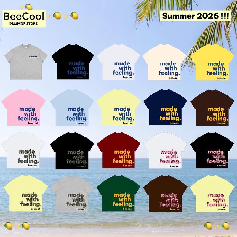 [IN PHỒNG NỔI] TR5  Áo Thun Boxy Local Brand Tay Ngắn Cotton 250gsm " FEELING " Áo Phông Forrm Rộng Kiểu Đẹp Unisex Nam Nữ