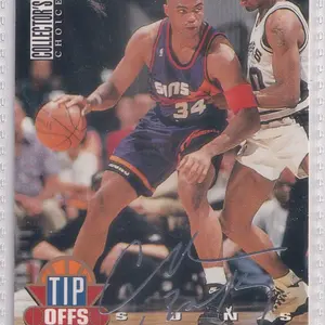 1994-95 Upper Deck Collector's Choice Silver Foil Signature #186 Tip Offs Charles Barkley