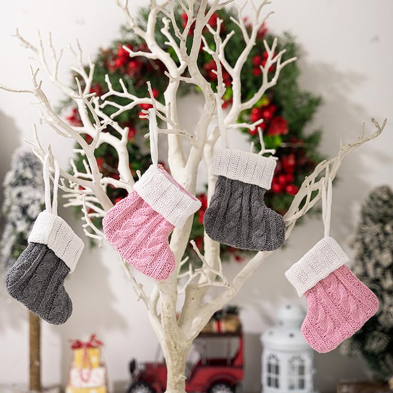 Product Introduction of Tất Dệt Kim, Đồ Trang Trí Giáng Sinh, Tất Treo Cây Thông Noel, Tất Giáng Sinh Mini, Mặt Dây Chuyền 32