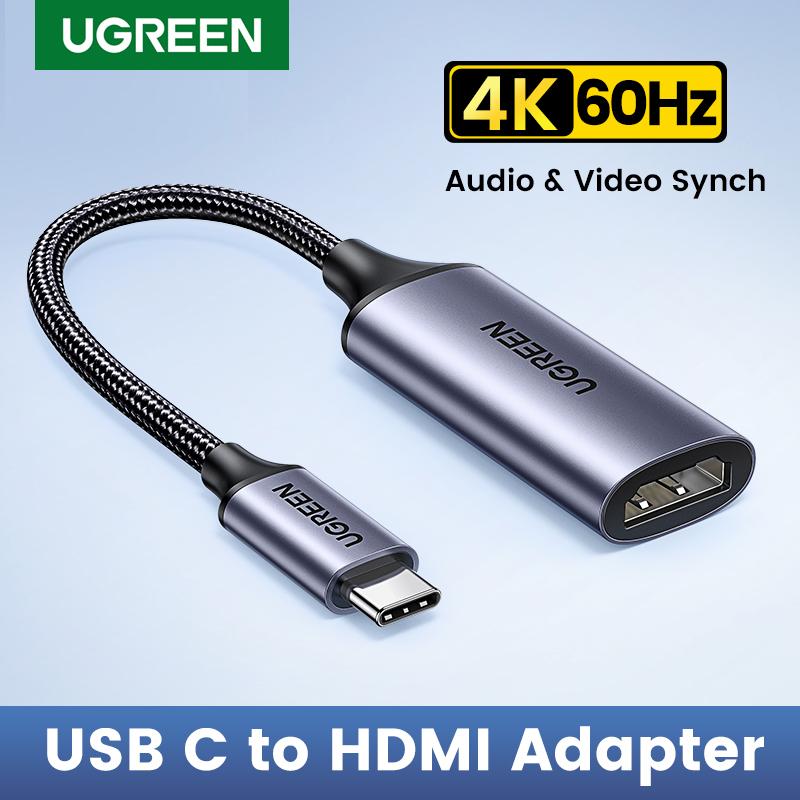 Cáp HDMI USB C, Ugreen, Bộ Chuyển Đổi Type C sang HDMI, Tương thích với MacBook, Samsung Galaxy S10 / S9, Huawei Mate 20 / P20 Pro, USB-C HDMI, Tương thích với Thunderbolt 3