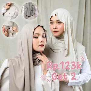 [BUNDLING 2 PCS] HIjab Pashmina Instant Curve Inner Menutup Leher Rayon Viscose  Airy Airflow Jesslyn Pashmina Meleyot Pashmina Syar'i