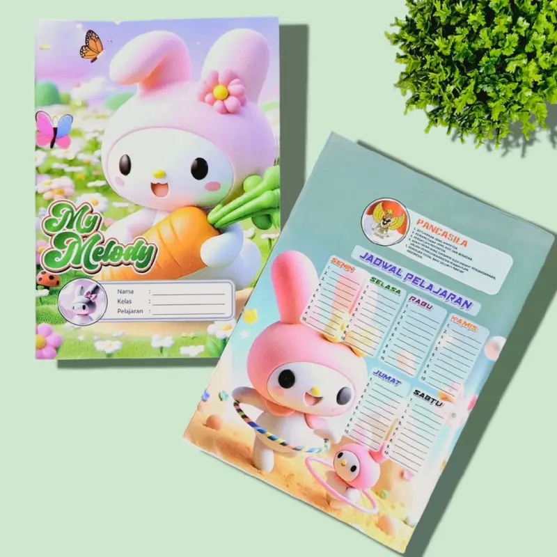 sampul buku tulis fancy/gambar ukuran kwarto ukuran buku tulis biasa 1 pck isi 20 lembar 5