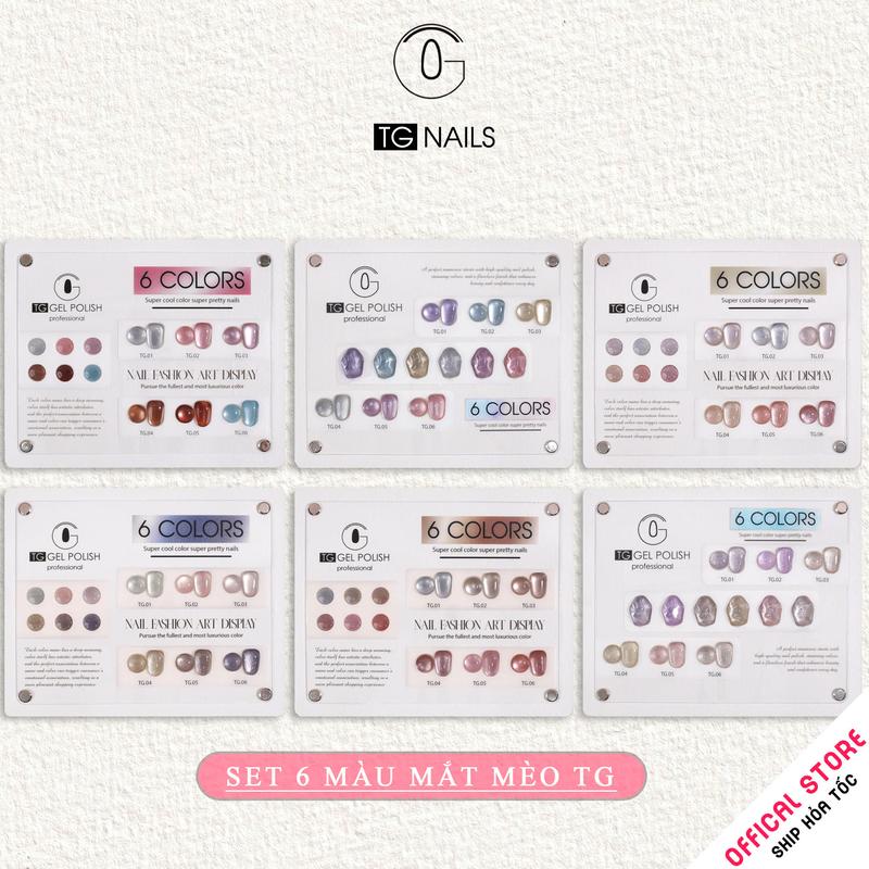 Set sơn gel 6 màu mắt mèo TG- siêu sáng