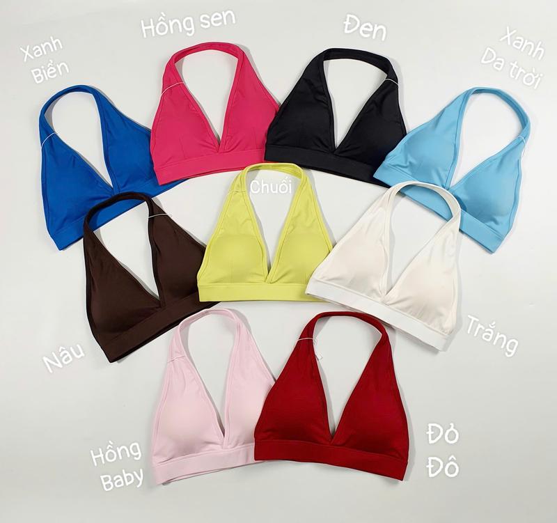  ÁO BRA CỔ YẾM CY8 - POLLY THUN LẠNH - MÚT RỜI - THÍCH HỢP ĐI TẬP GYM  YOGA  AEROBIC ,.. - MIDORI SPORT 