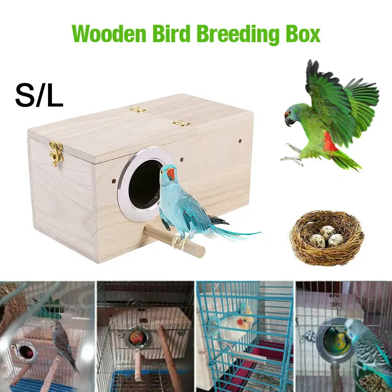 Đồ Đồ Trang Trí Sân Vườn Nhà Gỗ Sơn Tại Chỗ Hổ Hoa Mẫu Đơn Xuanfeng Vẹt Nuôi Hộp Hộp Ấm Lồng Động Vật Tổ Động Vật Ngoài Trời Nhà Gỗ Để Sơn Cho Động Vật Nhỏ 0