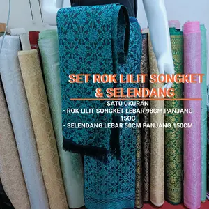Set rok lilit songket dan Selendang/Set Rok lilit songket selendang
