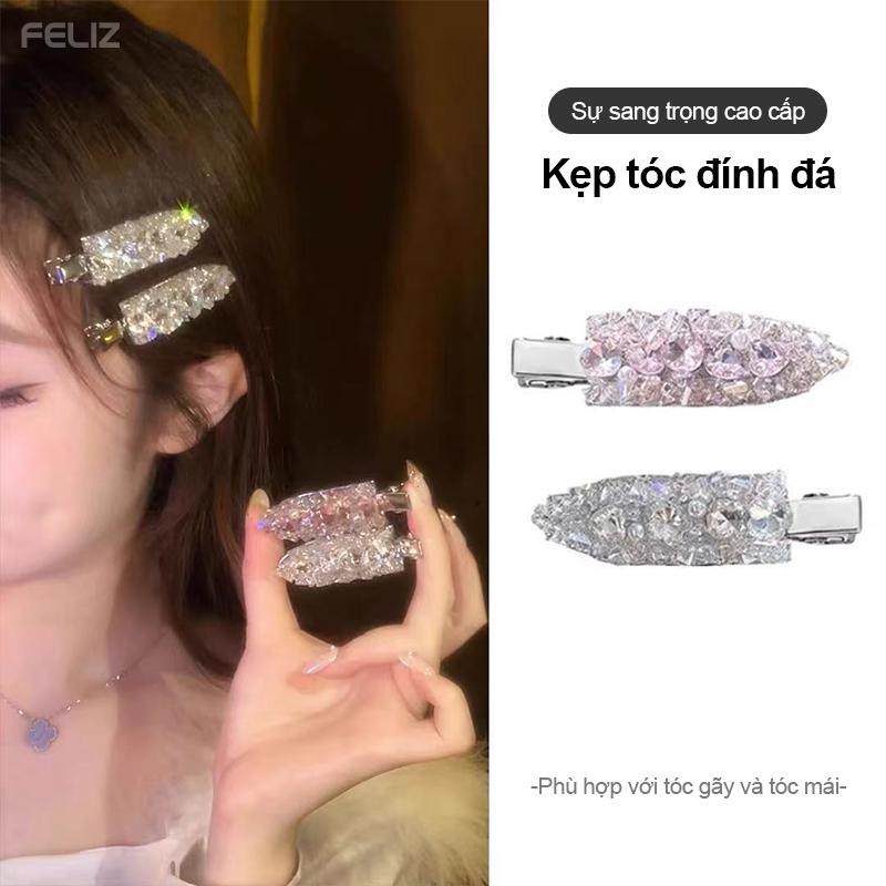  Kẹp Tóc Pha Lê Kim Cương Đầy Đủ Sáng Bóng Cao Cấp Kẹp Liền Mạch Kẹp Mỏ Vịt Phong Cách Thanh Lịch Rừng Kẹp Bên cài tóc Phụ Kiện Tóc Năm 2025 