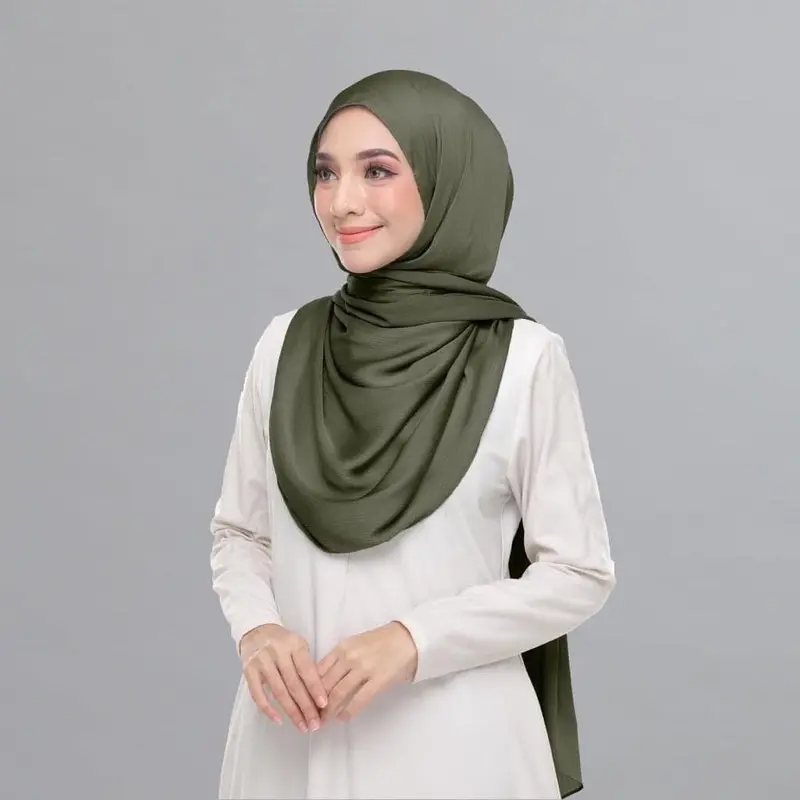 High Quality Shawl Satin Muna Ombra l Ready Stock