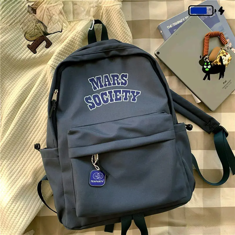 Ransel Mars Society Style Korea Import Anak Sekolah SD SMP SMA untuk Wanita kuliah Fashion tas gendong ransel  cowok 6