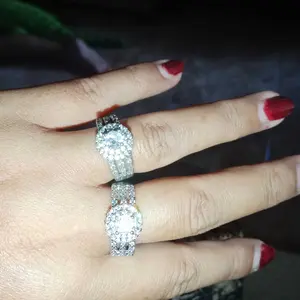 CINCIN TITANIUM ALA KOREA PERHIASAN MEWAH FULL PERMATA Elegan Rings
