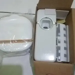 Dispenser Odol Otomatis GEN-1 Holder Tempat Sikat & Pasta Gigi Minimalis Gantung Tempel Dinding Tanpa Paku