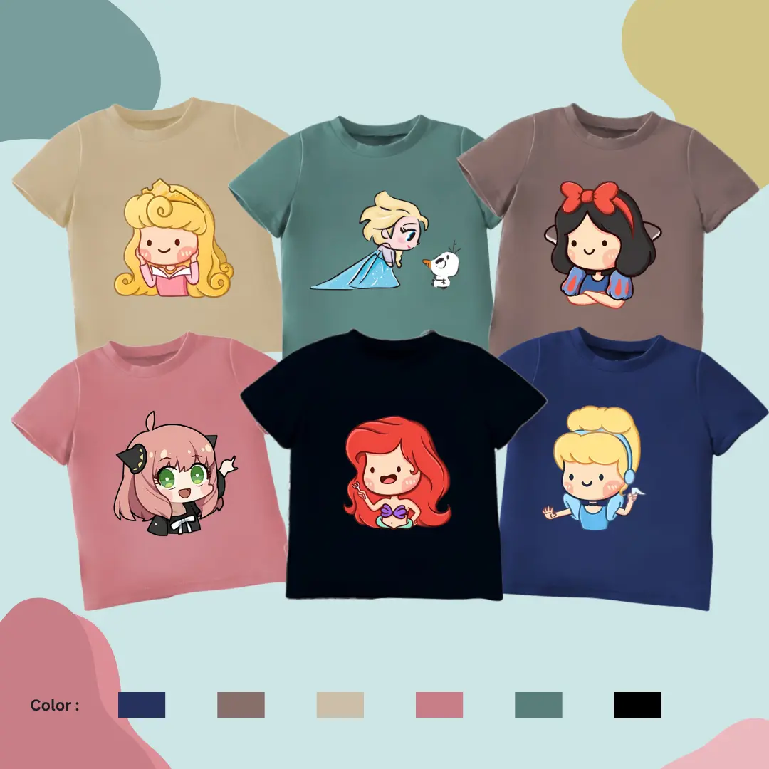 PROMO PAKET 6Pcs 60RIBU KAOS ATASAN ANAK ANAK BAHAN KATUN PEREMPUAN DAN LAKI LAKI BISA MIX