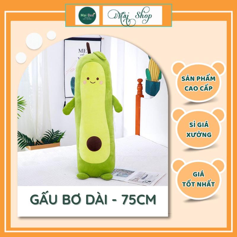  Gấu bông quả bơ dài gối ôm trái bơ xanh size 70cm hàng cao cấp mềm mịn xưởng gấu bông maibee shop  Freeship 