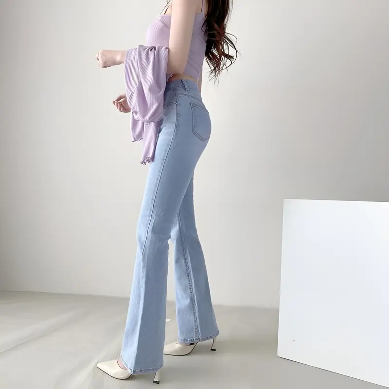 High Waist Jeans Streach Wanita Cutbray || Korean Style Straight Loose Cutbray Wanita Premium || Cutbray Jeans Wanita Bahan Melar Panjang Tebal 5