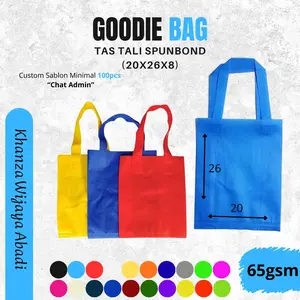 Tas Spunbond Press Handle Lipat Samping 20x25 cm Kantong Goodie Bag / 65gsm / Lusinan