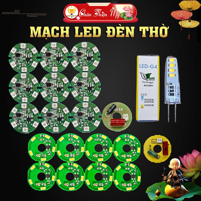 [Tặng Kèm Dây Nối - BH 3 Tháng] Mạch LED Đèn Thờ Đổi Màu Siêu Sáng, LED Chân Ghim G4 Cho Đèn Trang Trí CHÂN THIỆN MỸ
