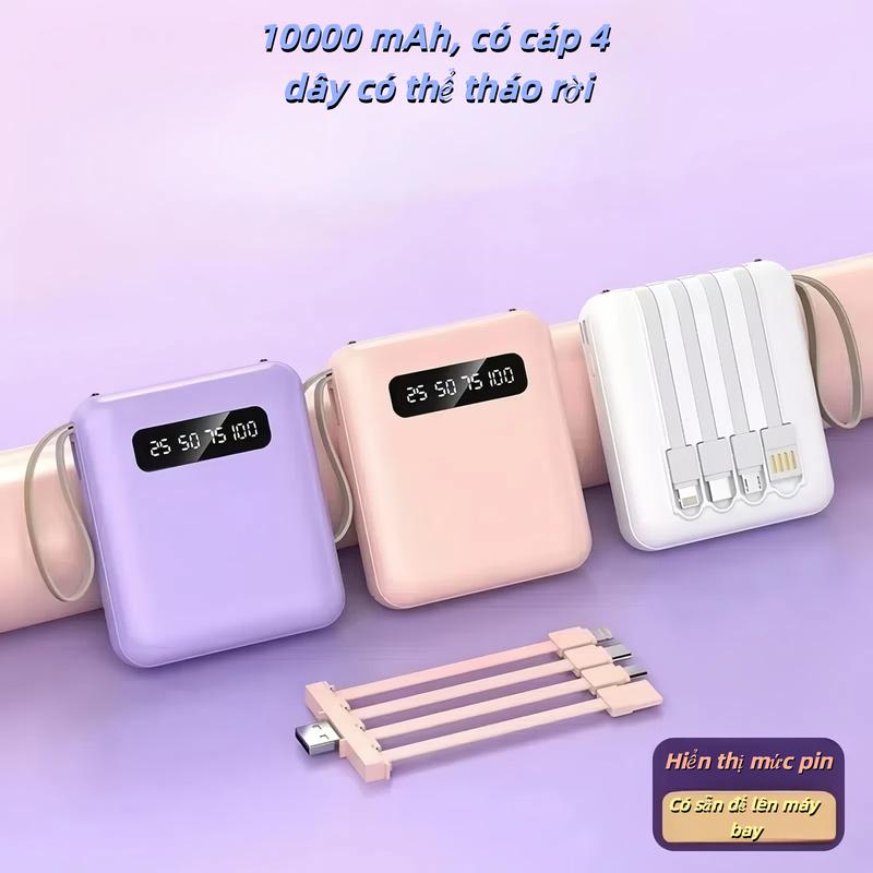 cục sạc dự phòng hồ lô sạc dự phòng container 20000mah 4 trong 1 Áp dụng cho .IP .Tye-c .Android .và các mẫu điện thoại di động khác. lốp dự phòng tình yêu Bảo hành Phụ Kiện power Đèn LED nhỏ gọn pin trâu
