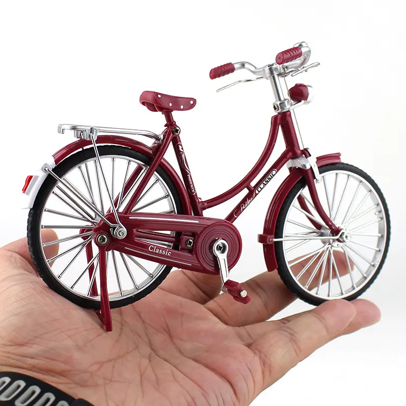 1:10 Mini Alloy Model Bicycle Diecast Finger Mountain Racing Bike Adult Collection Toys