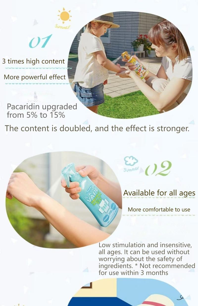 Product Introduction of Vape Skin Mosquito Repellent spray Outdoor Mosquito Bite Antipruritus for kids and adult 200ML 27