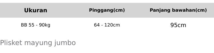 Kazue.id - Rok Plisket Premium Mayung Jumbo Bahan Hyget Grad A