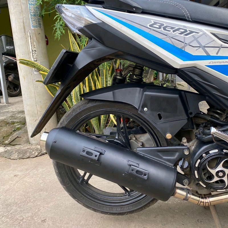 Breket Bracket Dudukan Huger Hugger Airblade Knalpot Beat Deluxe FI eSP Scoopy Bracket Hugger Motorcycle Beat Scoopy Genio Bahan Plat Tebal Free Baut dan Mur 7