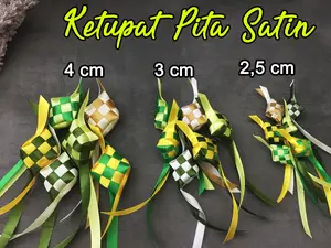 Pita Satin Ketupat Isi Dacron Dekorasi Kado Hampers Idul Fitri